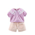 Summer girls suit short sleeve T-shirt shorts two-piece set