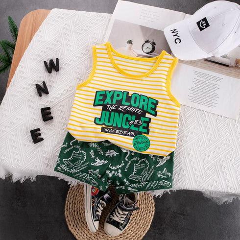 Boys summer suit vest two-piece set