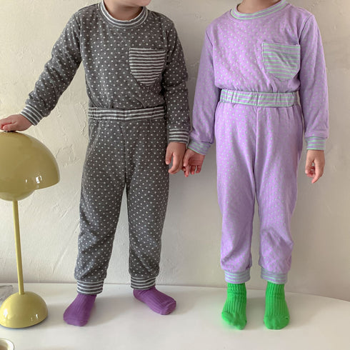 Children's autumn clothes and trousers cotton baby baby cotton sweater autumn and winter thermal underwear set