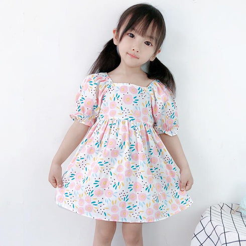 New Sweet Children's Dress Girls Summer Dress Children's Flower Dress Princess Dress