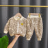 Boys plus velvet winter vests warm pants two-piece set