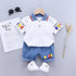 Boys summer short sleeve suit two-piece set