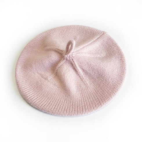 Solid color foreign style wool knit cap beret 9.44 inches