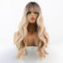 Women's Long Curly Hair Brush Wig Headgear