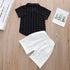 Boys summer suit short sleeve shirt two-piece set
