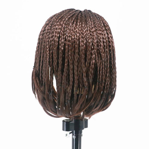 Chemical fiber hair Women black twisted braid three strands dirty braid wig headgear