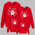 Warm vests cute cartoon Christmas series snowflake printing a family of three parents and children