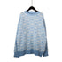 Small Plaid Crewneck Knit Sweater for Autumn and Winter
