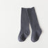 Multicolor children's socks double needle vertical stripes middle stockings baby socks solid color sports socks