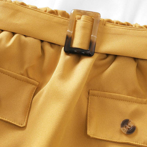 Girls Summer Letter Short Sleeve Skirt Suit