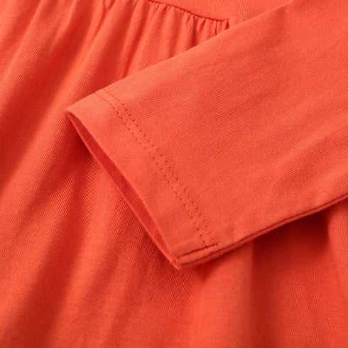 Girls Cartoon Printed Dress Autumn New Cotton Long Sleeve Dress