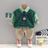 Boys spring and autumn suit sweater set of three