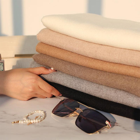 Solid color cashmere scarf fashion tassel scarf