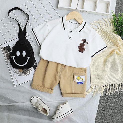 Bear Short Sleeve Two Piece Set