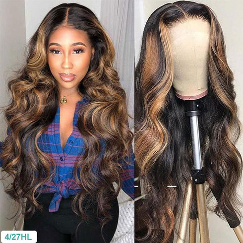Ladies High Temperature Silk Big Wave Dyed Brown Long Curly Hair Wig Headgear