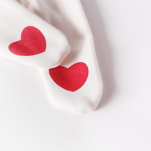 Spring and autumn baby baby cute heart-shaped plus velvet leggings