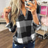 Spring and Autumn Shirt Women's Plaid Medium Long Sleeve Top