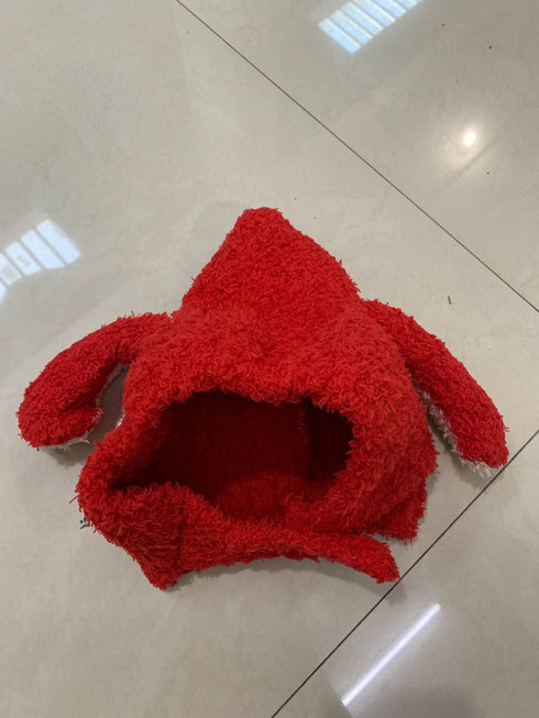 Autumn and winter rabbit ears plush warm ear protection cap baby hat 15.7-19.6 inches