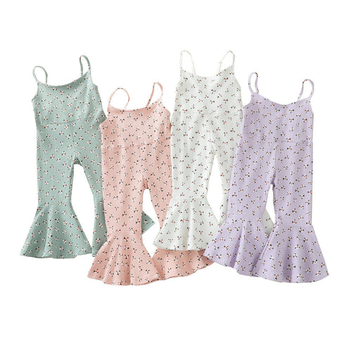 Girls Fall Straps Horn Jumpsuit