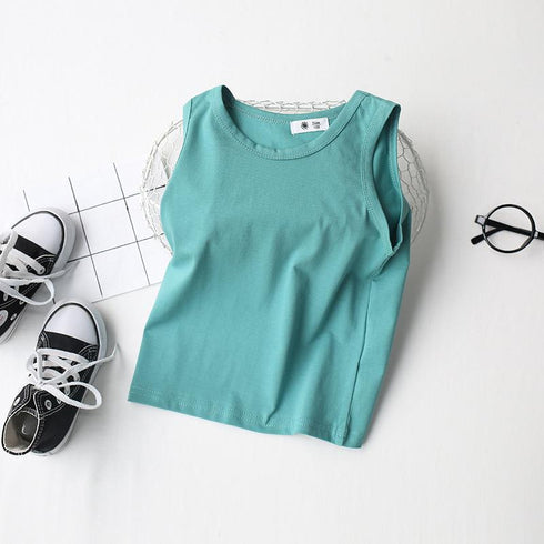 Summer children's vest camisole solid cotton bottoming shirt children's vest
