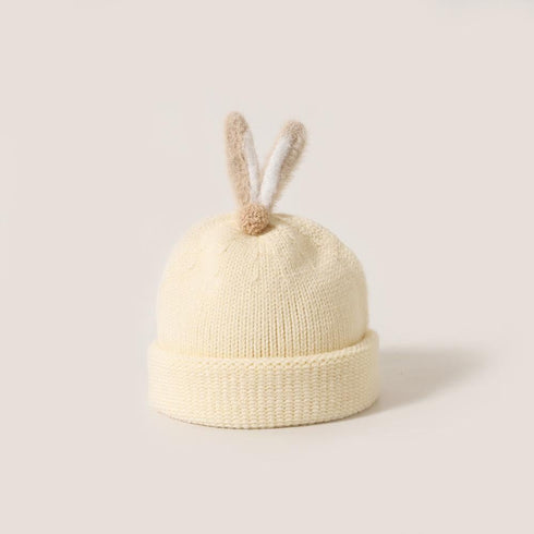 Autumn And Winter Children's Pullover Hat Rabbit Ear Wool Hat Circumference 15.7-17.3 inch