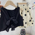 Summer Children's Set Girls Floret Shirt Polka Dot Skirt