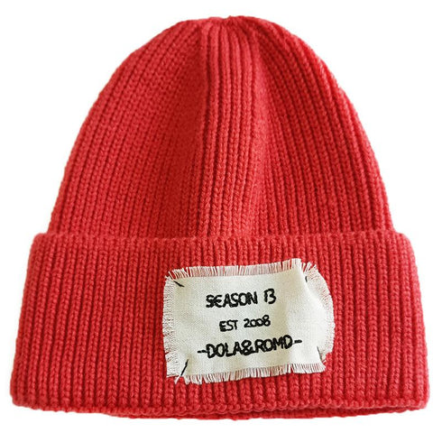 Cloth Logo Knitted Dome Cap