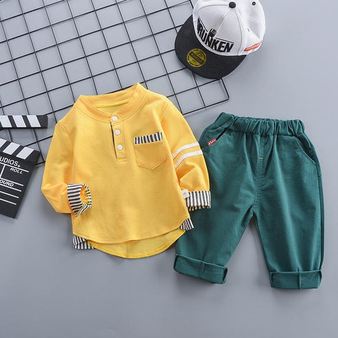 Boys spring and autumn suit two-piece set