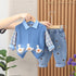 Spring and autumn boys casual sweater waistcoat set of three
