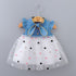 Summer New Baby Girl Stitching Dress Fly Sleeve Five-pointed Star Mesh Dress Cute Sweet