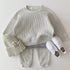Spring and autumn baby children's clothing comfortable leisure knitted suit