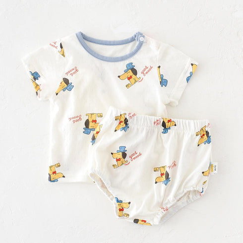 Baby cute cartoon T-shirt bag fart pants cool suit