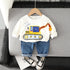 Spring and Autumn Boys' Long Sleeve Suit Two-Piece Set
