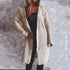 Autumn and winter solid color long sleeve hooded knitted cardigan
