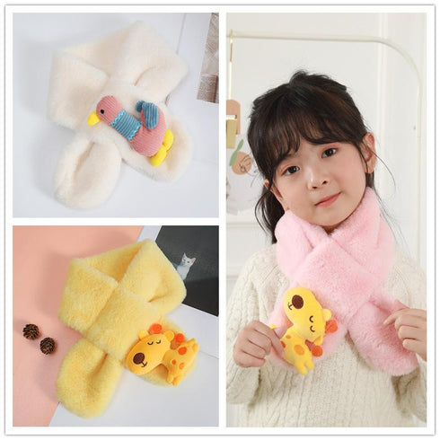 Children's Plush Scarf With Zoo Animal Decal