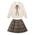 Girls Fall Pleated Skirt Set