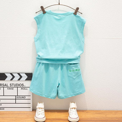 Summer Boys' And Girls' Vest Shorts Letter Sportswear