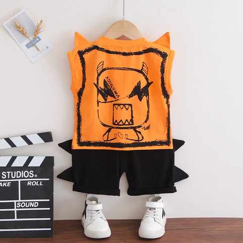 Boys summer suit vest two-piece set