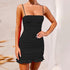 Women's Sexy Suspender Pleated Ruffle Tight Dress