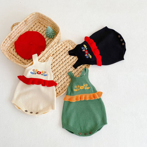 Cotton Knitted Embroidered Strap