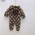 Winter baby wave plus velvet padded long sleeve climbing clothes baby warm jumpsuit