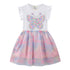 Butterfly Bead Girl Dress Spring And Summer New Foreign Style Girl Children's Short Sleeve Gauze Skirt