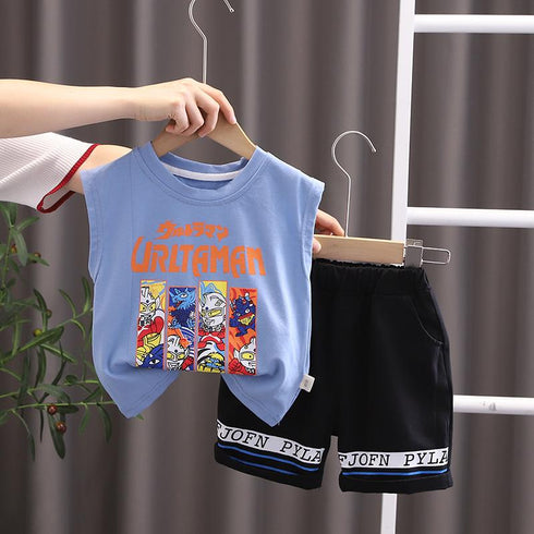 Summer Sleeveless Printed Two Piece Set