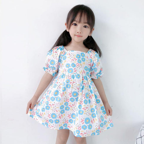 New Sweet Children's Dress Girls Summer Dress Children's Flower Dress Princess Dress