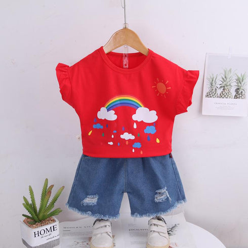 Girl's Summer Suit Two-Piece Set