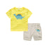 Boys' Summer Dinosaur Cartoon Short Sleeve Shorts Set