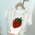 Girl's Sequin Strawberry Short Sleeve