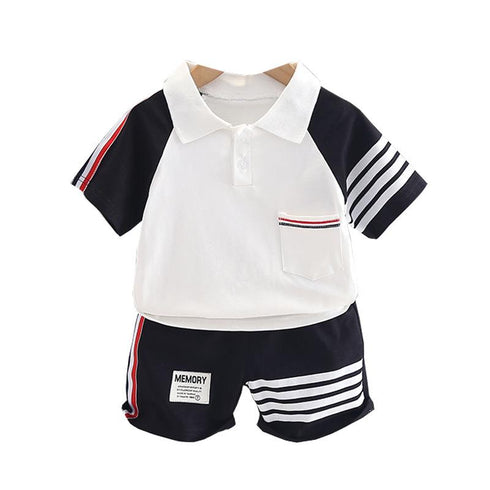 Boys summer short sleeve t-shirt suit