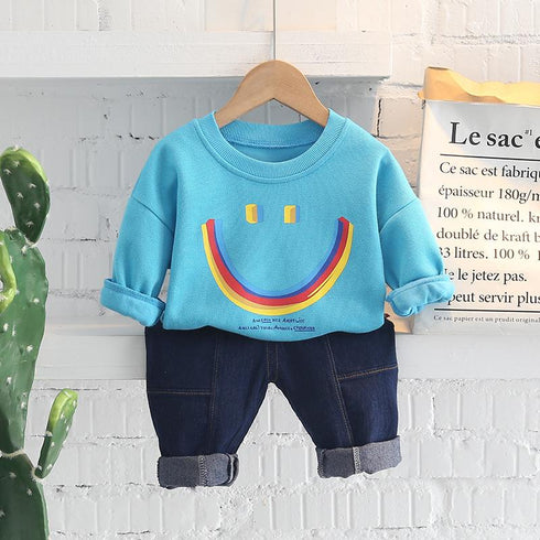 Boy's Spring and Autumn Two-Piece Set