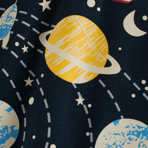 Summer Boys' planet print short sleeve